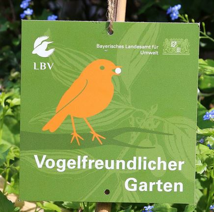 Vogelfreundlicher Garten Plakette