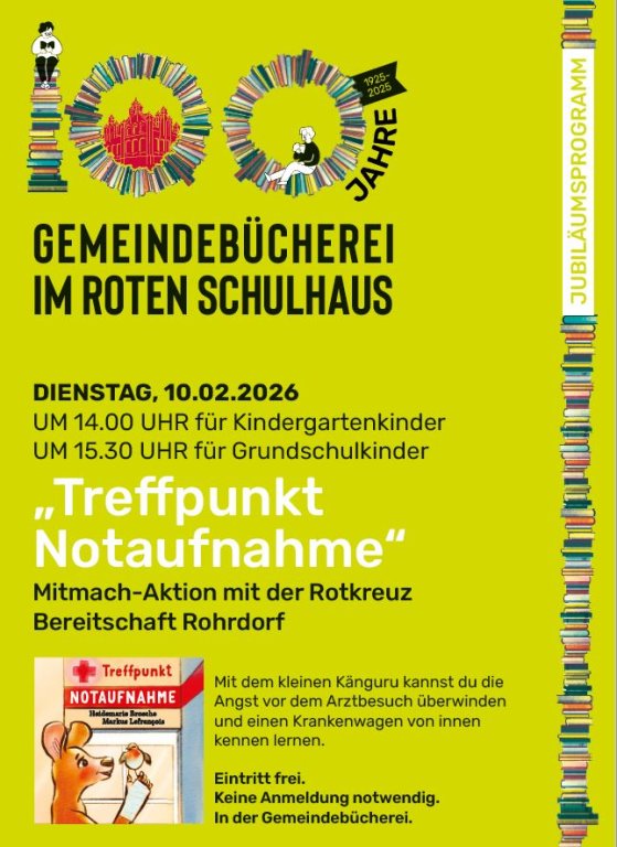 Büchereijubiläum Notaufnahme