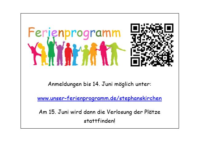 Ferienprogramm im Mai Ferienprogramm im Mai
